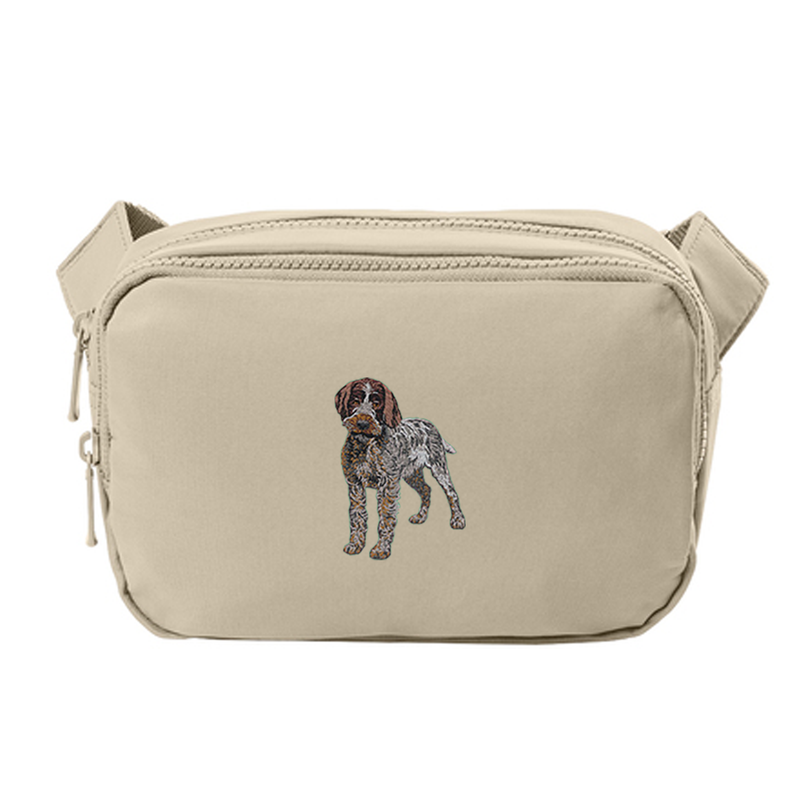 Wirehaired Pointing Griffon Embroidered Crossbody Bag