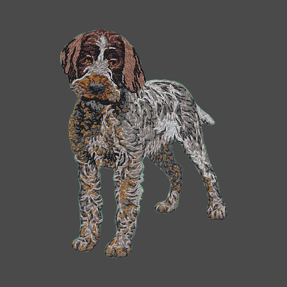 Wirehaired Pointing Griffon Embroidered Men's Fleece Jacket