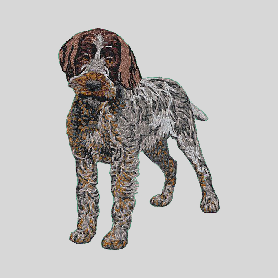 Wirehaired Pointing Griffon Embroidered Mock Neck Sweatshirt