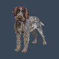 Wirehaired Pointing Griffon Embroidered Women's Denim Shirt