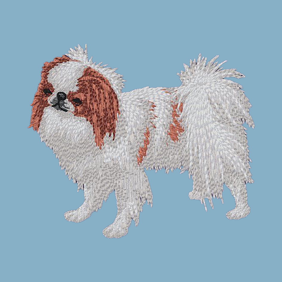 Japanese Chin Embroidered Classic Long Sleeve Shirt