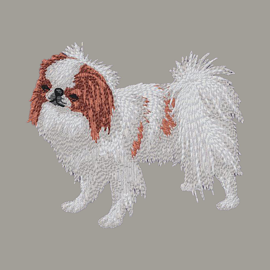 Japanese Chin Embroidered Sweatshirt Hoodie