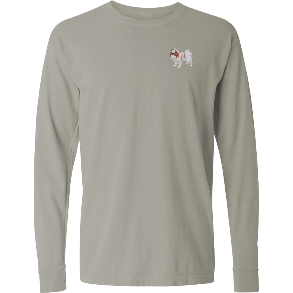 Japanese Chin Embroidered Classic Long Sleeve Shirt