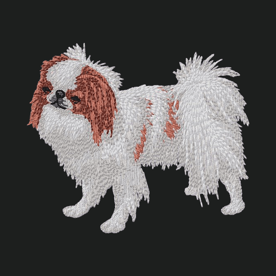 Japanese Chin Embroidered Crossbody Bag
