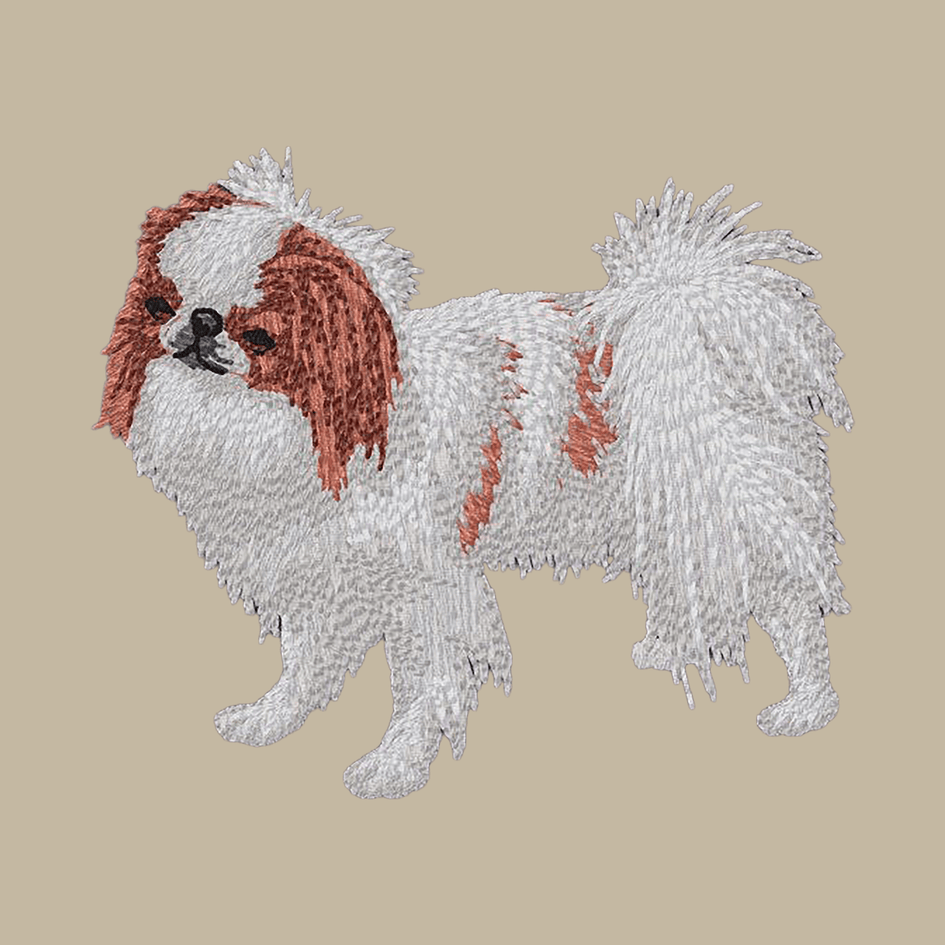 Japanese Chin Embroidered Crossbody Bag
