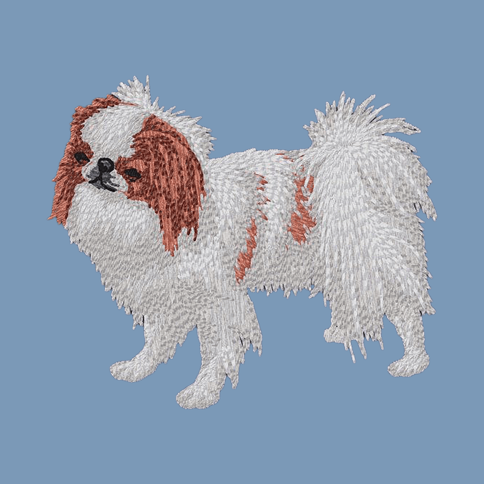 Japanese Chin Embroidered Men's Denim Shirt