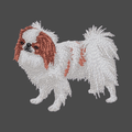 Japanese Chin Embroidered Men's Fleece Jacket