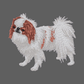Japanese Chin Embroidered Women's Fleece Jacket
