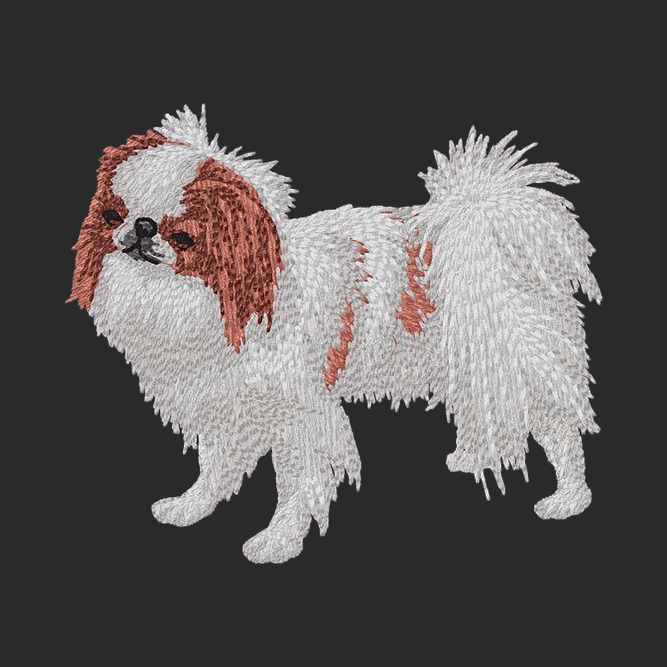 Japanese Chin Embroidered Wearable Blanket