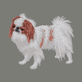 Japanese Chin Embroidered Wearable Blanket