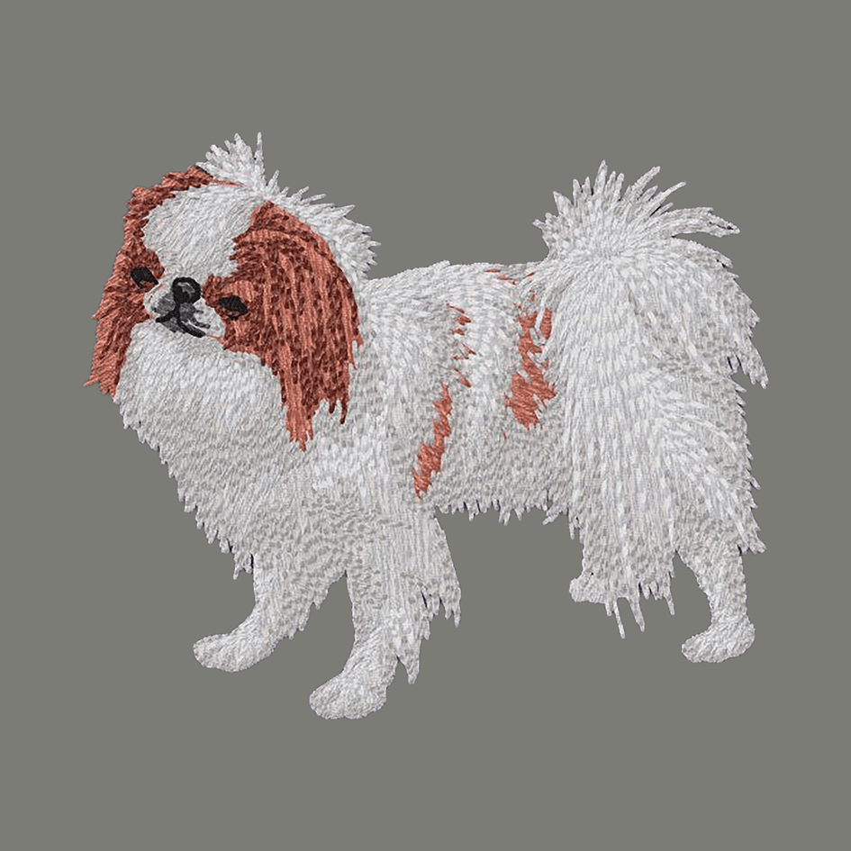 Japanese Chin Embroidered Wearable Blanket