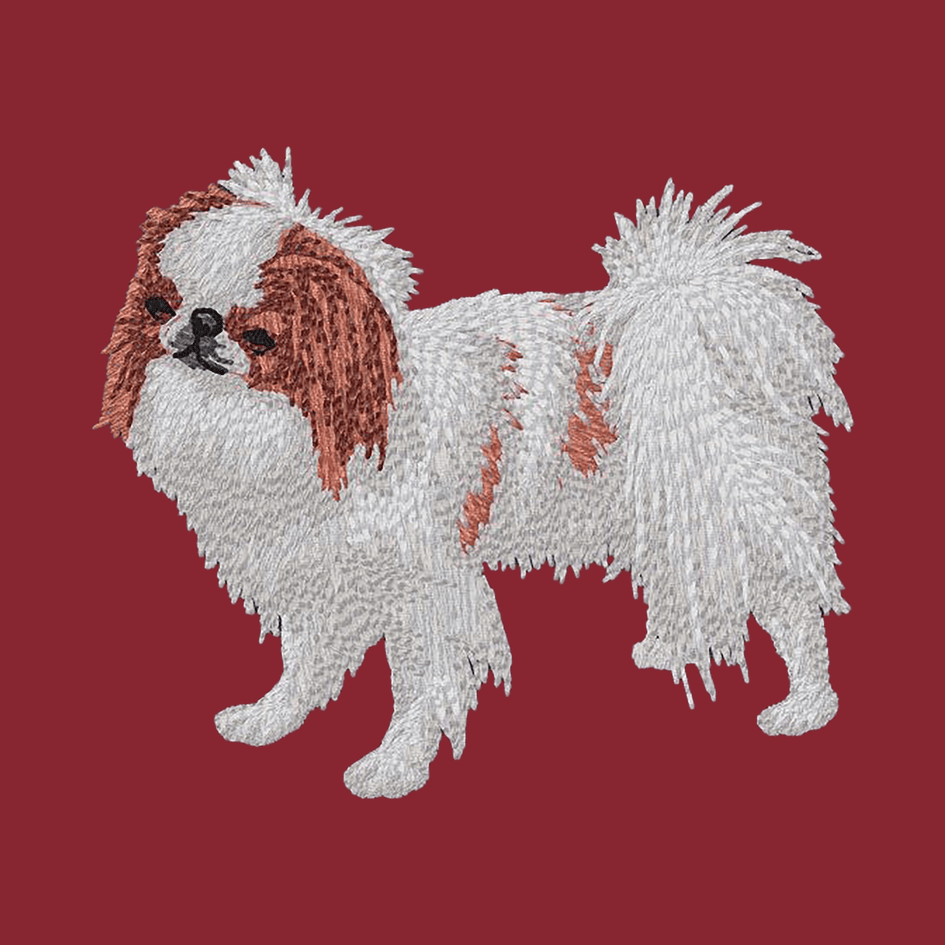 Japanese Chin Embroidered Wearable Blanket