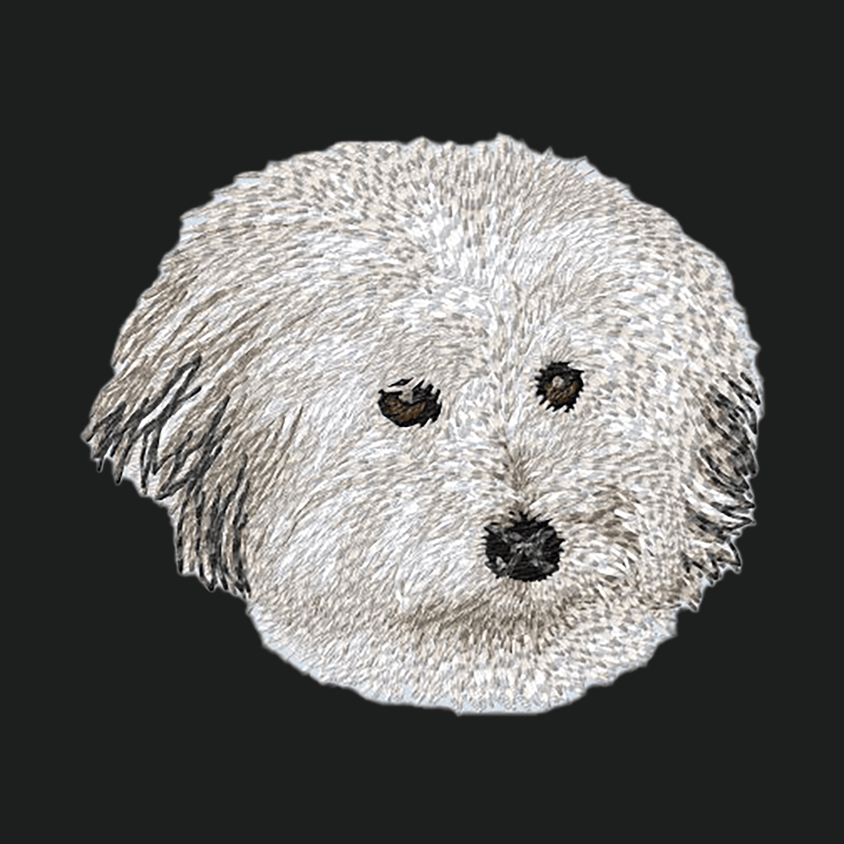 Coton de Tulear Embroidered Crossbody Bag