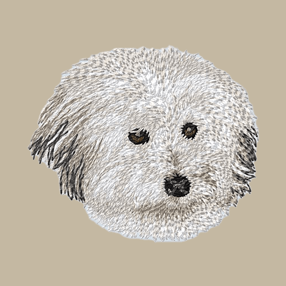Coton de Tulear Embroidered Crossbody Bag