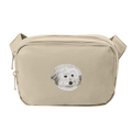 Coton de Tulear Embroidered Crossbody Bag