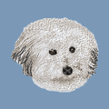 Coton de Tulear Embroidered Men's Denim Shirt