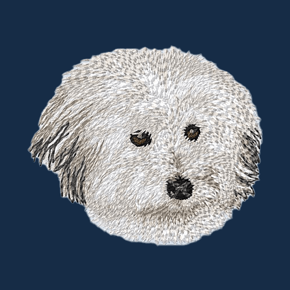 Coton de Tulear Embroidered Men's Denim Shirt
