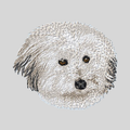 Coton de Tulear Embroidered Mock Neck Sweatshirt