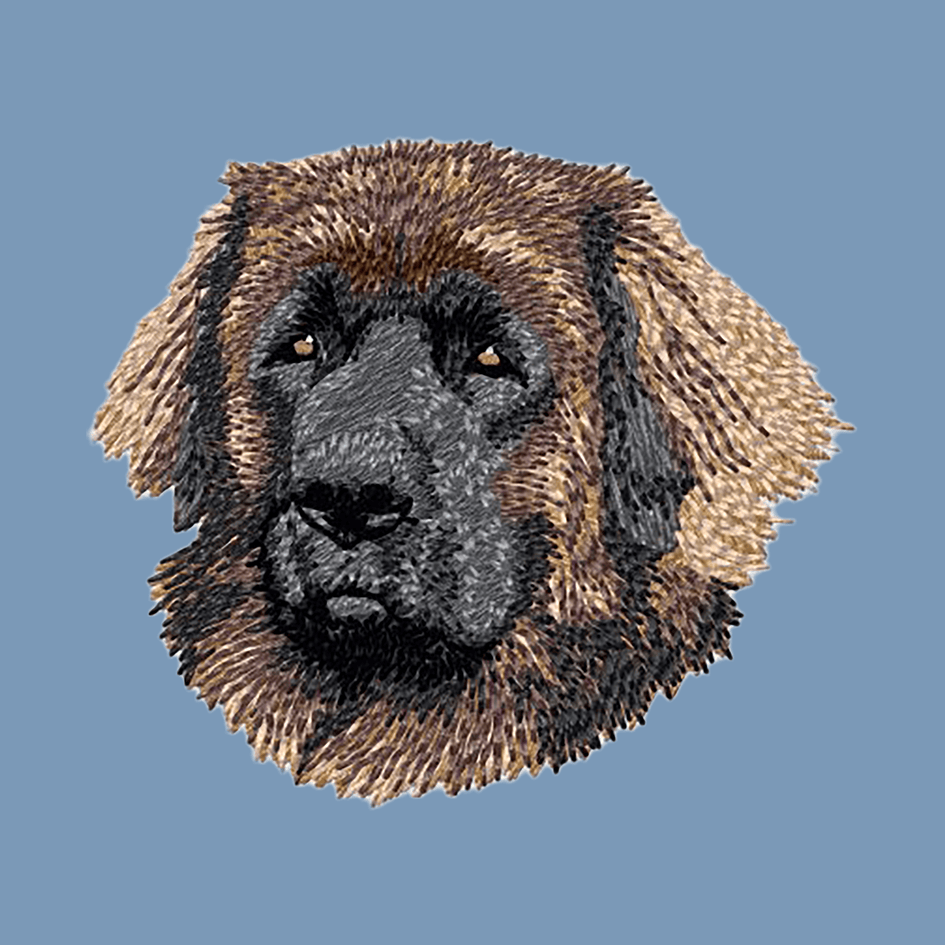 Leonberger Embroidered Men's Denim Shirt