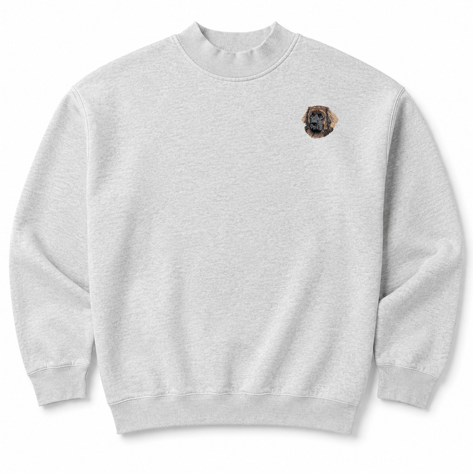 Leonberger Embroidered Mock Neck Sweatshirt