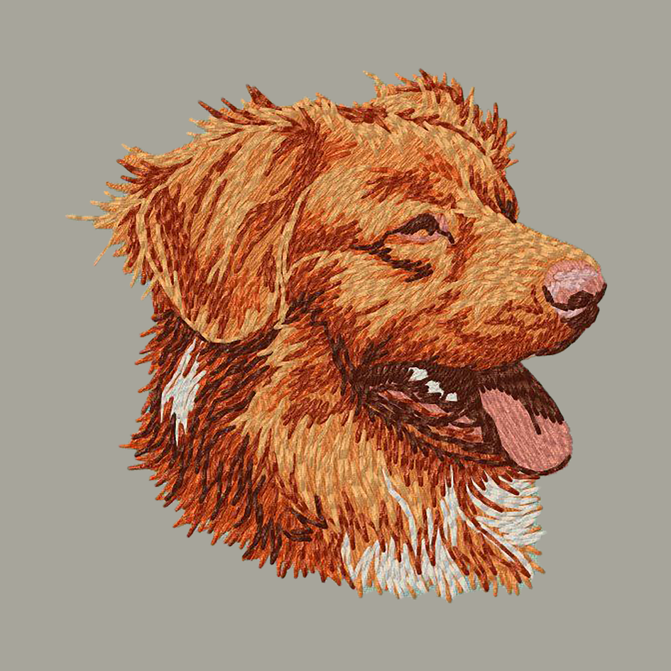 Nova Scotia Duck Tolling Retriever Embroidered Classic Long Sleeve Shirt