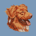 Nova Scotia Duck Tolling Retriever Embroidered Men's Denim Shirt