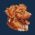 Nova Scotia Duck Tolling Retriever Embroidered Men's Denim Shirt
