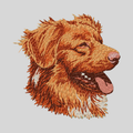 Nova Scotia Duck Tolling Retriever Embroidered Mock Neck Sweatshirt
