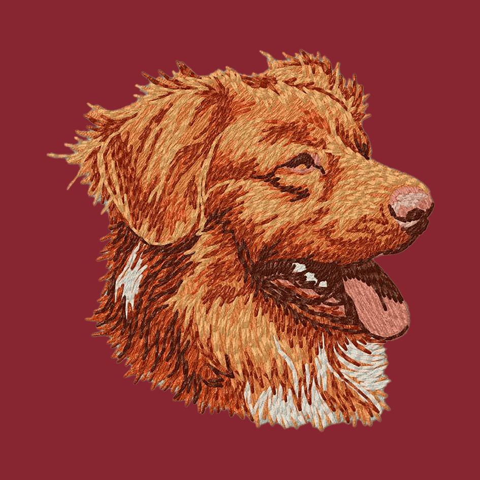 Nova Scotia Duck Tolling Retriever Embroidered Wearable Blanket