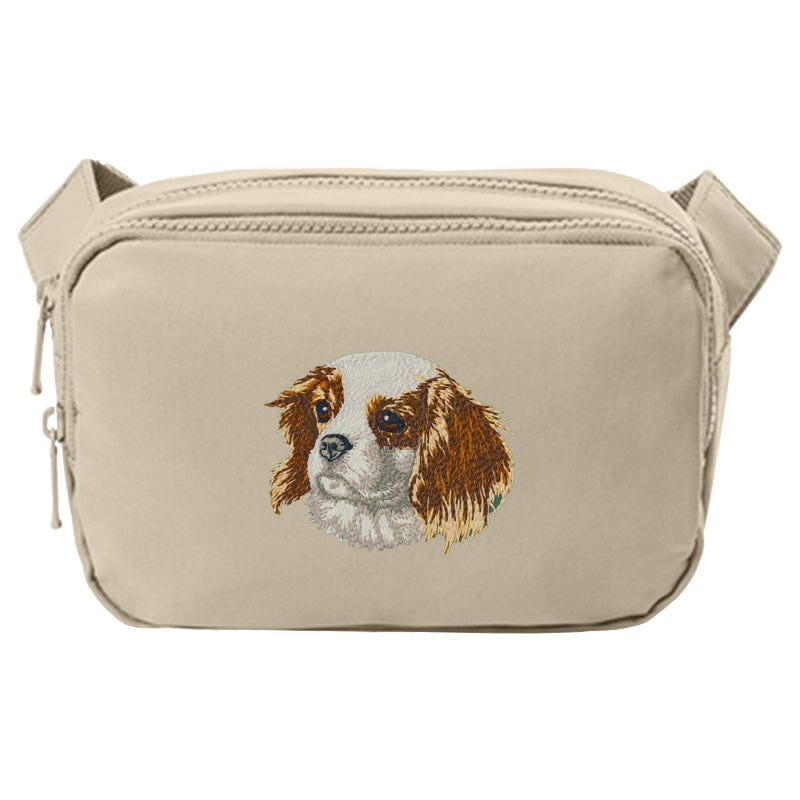 Cavalier King Charles Spaniel Embroidered Crossbody Bag