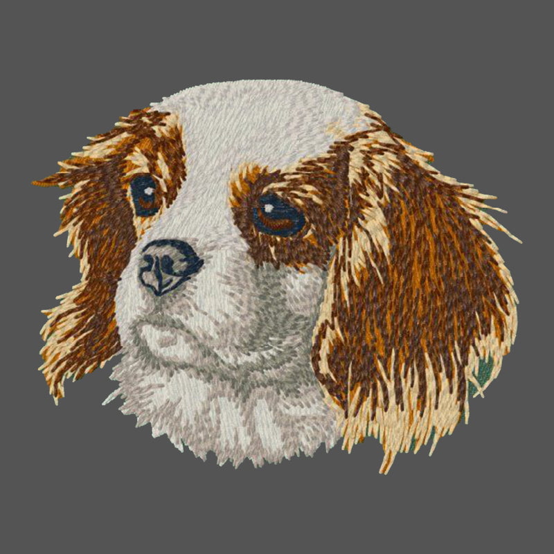 Cavalier King Charles Spaniel Embroidered Men's Fleece Jacket