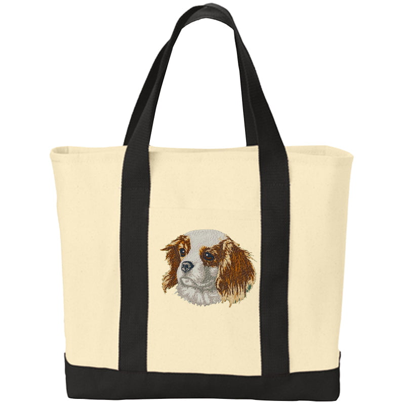 Cavalier King Charles Spaniel Embroidered Tote