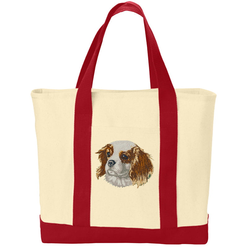 Cavalier King Charles Spaniel Embroidered Tote