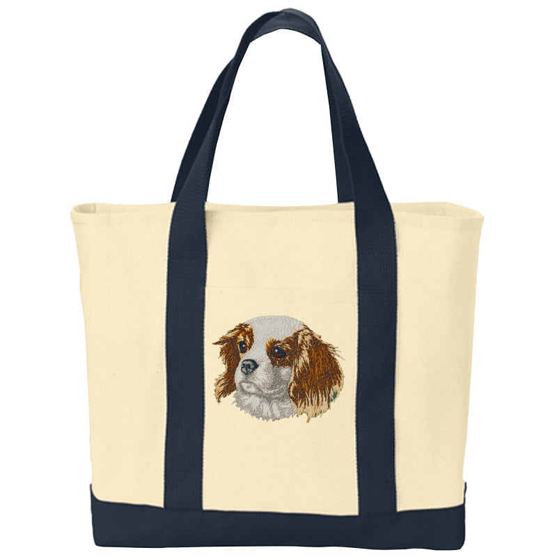 Cavalier King Charles Spaniel Embroidered Tote