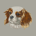 Cavalier King Charles Spaniel Embroidered Classic Long Sleeve Shirt