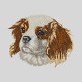 Cavalier King Charles Spaniel Embroidered Mock Neck Sweatshirt