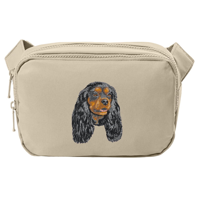 Cavalier King Charles Spaniel Embroidered Crossbody Bag