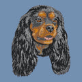 Cavalier King Charles Spaniel Embroidered Men's Denim Shirt
