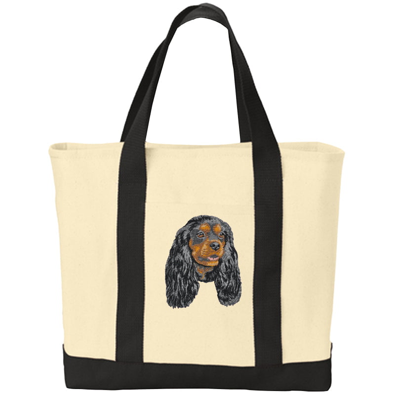 Cavalier King Charles Spaniel Embroidered Tote