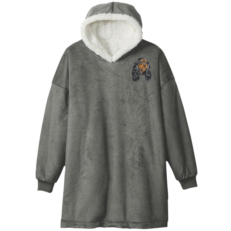 Cavalier King Charles Spaniel Embroidered Wearable Blanket