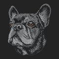 French Bulldog Embroidered Sweatshirt Hoodie
