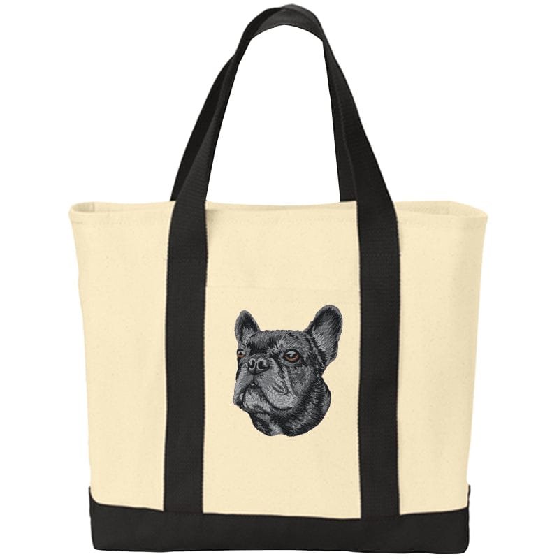 French Bulldog Embroidered Tote