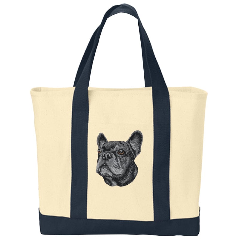 French Bulldog Embroidered Tote