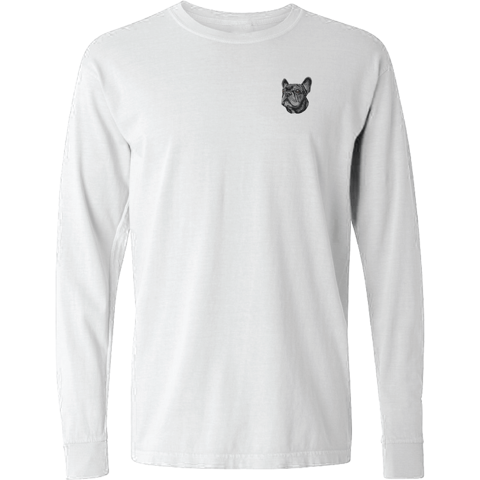 French Bulldog Embroidered Classic Long Sleeve Shirt