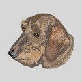 Dachshund Embroidered Mock Neck Sweatshirt