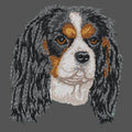 Cavalier King Charles Spaniel Embroidered Men's Fleece Jacket
