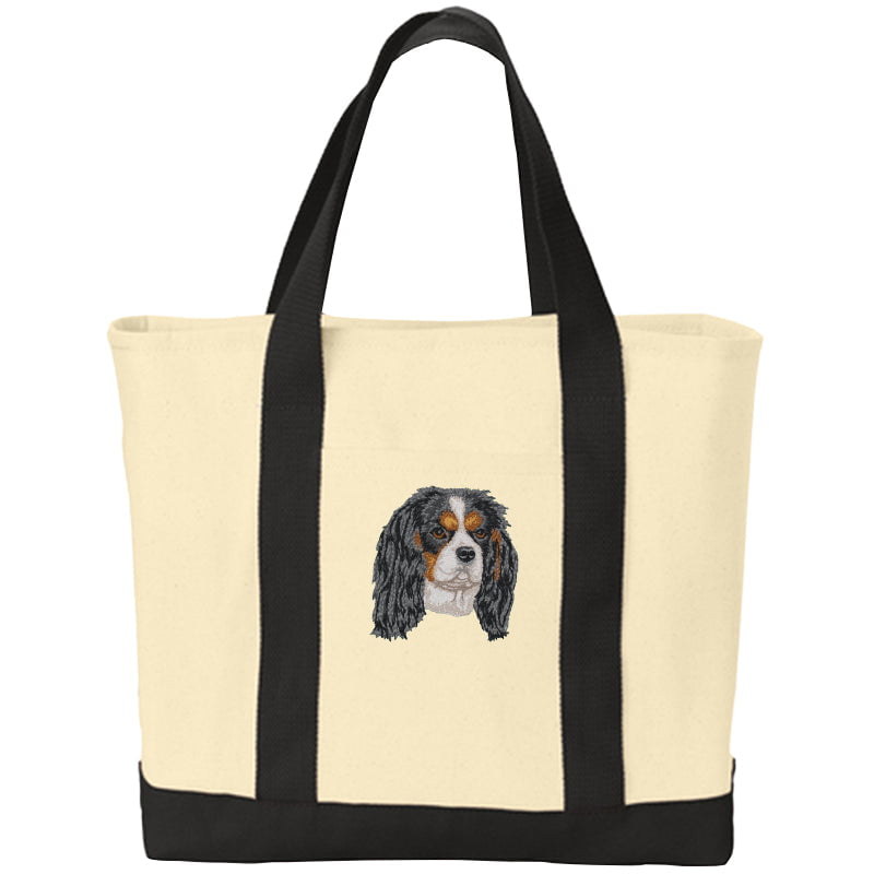 Cavalier King Charles Spaniel Embroidered Tote