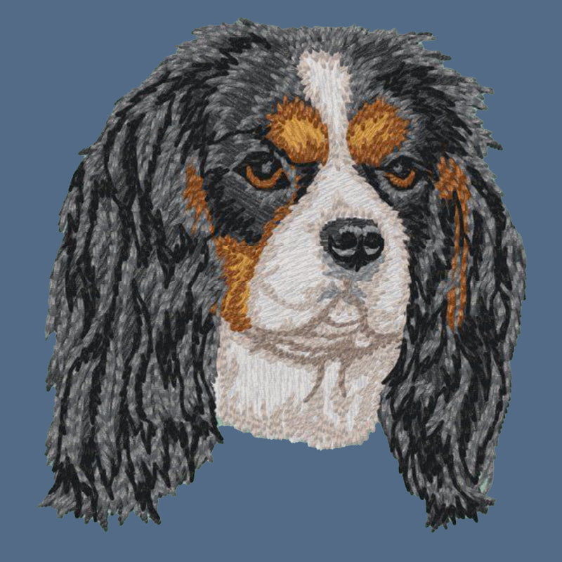 Cavalier King Charles Spaniel Embroidered Women's Denim Shirt