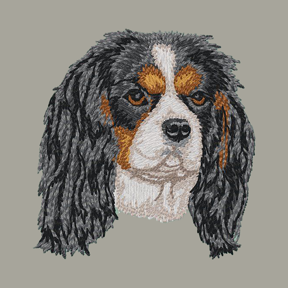 Cavalier King Charles Spaniel Embroidered Classic Long Sleeve Shirt