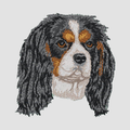 Cavalier King Charles Spaniel Embroidered Classic Long Sleeve Shirt